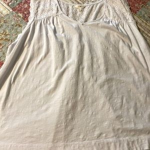 Terra and Sky size 4x white eyelet tank top. New without tags